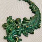 Large Verdigris Brass Scroll Stamping PC10