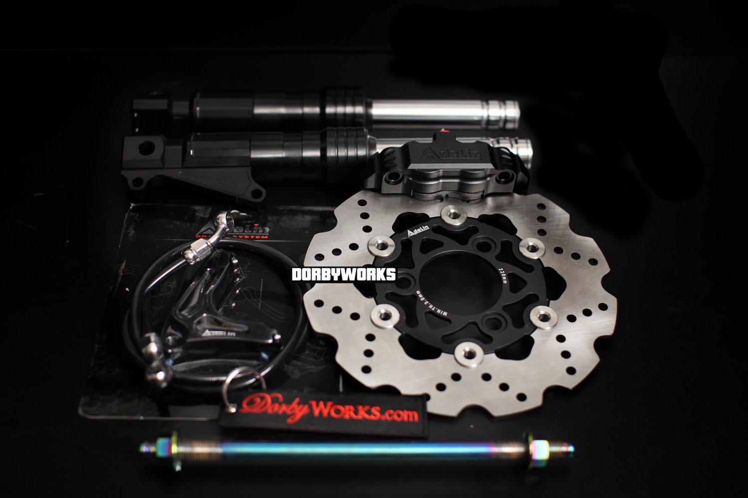 Ruckus Brake kit - Black Adelin caliper
