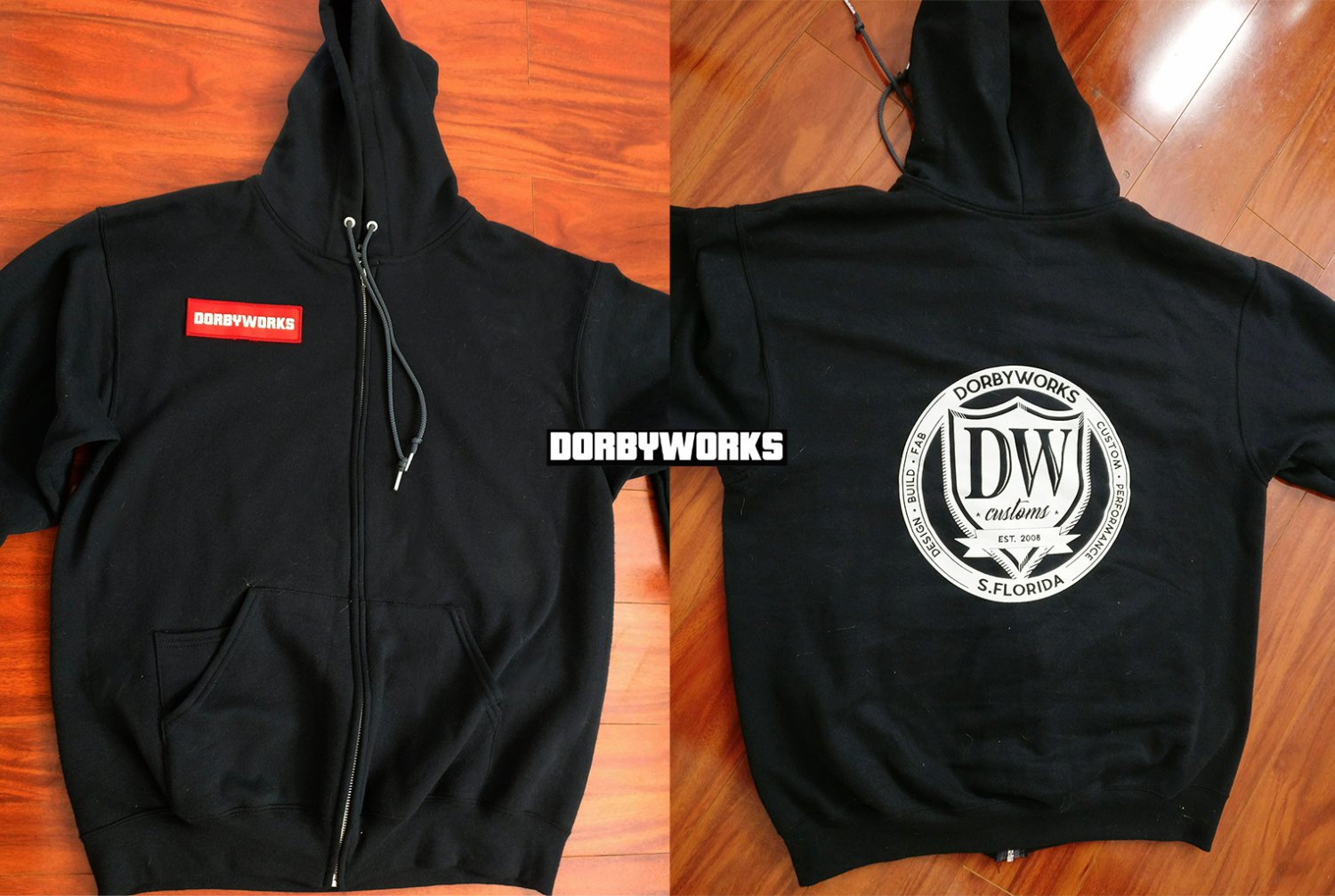 Dorbyworks Full zip hoodie size m-xl -