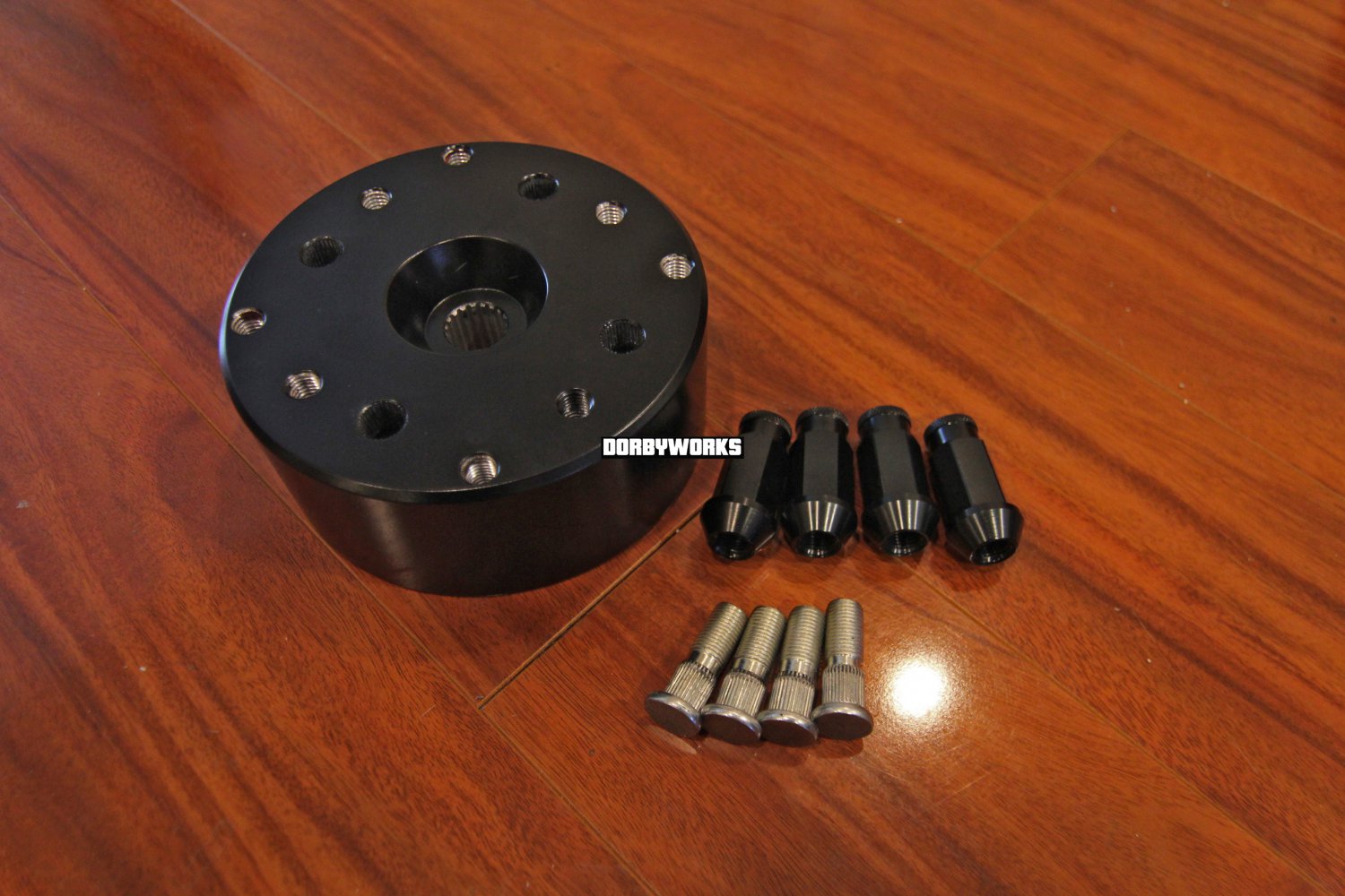 GY6 Honda Ruckus billet rear hub * BLACK * powder coated