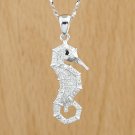 925 Sterling Silver Accent SEAHORSE CZ PENDANT