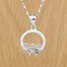 925 Sterling Silver "I LOVE" Script PENDANT
