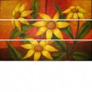 Yellow Flowers triptych