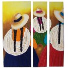 Triptych Painting Cholitas I