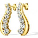 1.00 ctw Goergious Fashion Style Earrings 14k gold G SI-1