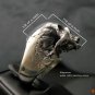 Into The Fire - Sterling Silver Mens Ring Skull Ring Biker Harley Masonic Ghost Rider Jewelry 925