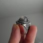 Into The Fire - Sterling Silver Mens Signet Skull Ring Biker Masonic Vintage Handmade Jewelry 925