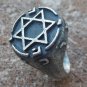 King Solomon Signet Ring Mystic Masonic, Secret Seal, Kabbalah Sterling Silver .925 Mens 5