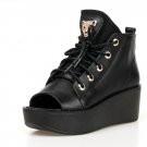 Ladies Open Toe Vintage Platform Wedge Sandals