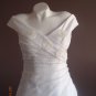 Off Shoulder V Neckline Wedding Dress With Trail Size UK10 US8