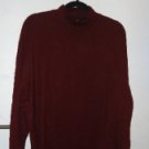 Men's Claiborne Maroon Red Ribbed Mockneck Turtleneck XL