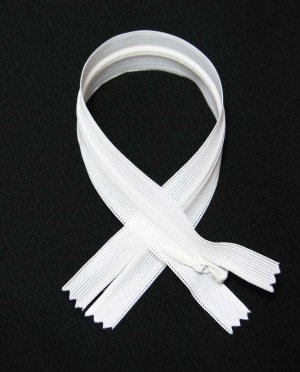 Bleach White 16" / 41cm. Closed End Coil Invisible Zippers by 10 pcs #YinSin-White-16inX10