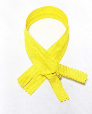 Vivid Yellow 16" / 41cm. Closed End Coil Invisible Zippers by 10 pcs #YiSin-640-16inX10