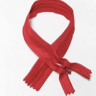 True Red 16" / 41cm. Closed End Coil Invisible Zippers by 10 pcs #YiSin-250-16inX10