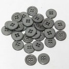 # 017 Metal Grey 7/8" 23mm sz36 Plastic Coat Shirt Button per 10 buttons #ct-btn-sz36-X10