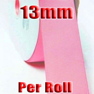Geranium Pink Color #155 Grosgrain Ribbon Wholesale 13mm 100 Yards per Roll #6600XR