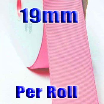 Geranium Pink Color #155 Grosgrain Ribbon Wholesale 19mm 100 Yards per Roll #6600XR for Wedding Decorate