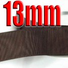 #855 Black Coffee Color 13mm Wide 5 Yards Grosgrain Ribbon #6600-X5 Yards for Craft