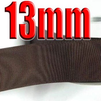 #855 Black Coffee Color 13mm Wide 5 Yards Grosgrain Ribbon #6600-X5 Yards for Craft