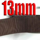 #850 Brown Color 13mm Wide 5 Yards Grosgrain Ribbon #6600-X5 Yards for Craft