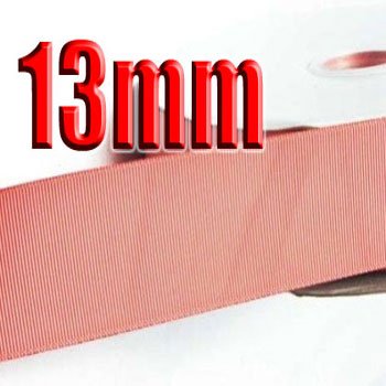 #238 Lt. Coral Color 13mm Wide 5 Yards Grosgrain Ribbon #6600-X5 Yards for Craft