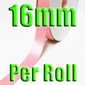 # 150 Pink Color 16mm 100 Yards Double Faced Satin Ribbon #28800-XReel for Wholesale