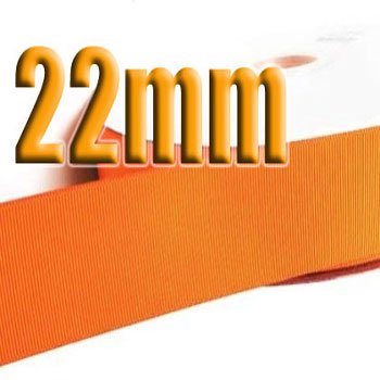 #750 Torrid Orange Color 22mm Wide 5 Yards Grosgrain Ribbon #6600-X5 Yards for Gift Wrap