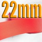 # 600 Neon Orange Color 22mm Wide 5 Yards Grosgrain Ribbon #6600-X5 Yards for Gift Wrap