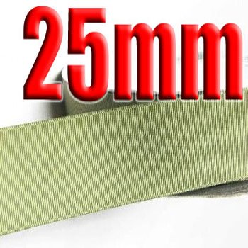 #567 Spring Moss Color 25mm Wide 5 Yards Grosgrain Ribbon #6600-X5 Yards For Wedding Cake