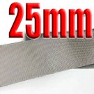 # 012 Silver Color 25mm Wide 5 Yards Grosgrain Ribbon #6600-X5 Yards For Wedding Cake