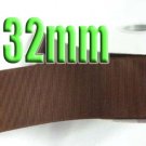 #870 Friar Brown Color Black 32mm Wide 5 Yards Grosgrain Ribbon #6600-X5 Yards