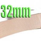 #813 Vanilla Color Black 32mm Wide 5 Yards Grosgrain Ribbon #6600-X5 Yards