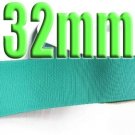 #343 Tornado Blue Color Black 32mm Wide 5 Yards Grosgrain Ribbon #6600-X5 Yards