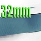 #338 Antique Blue Color Black 32mm Wide 5 Yards Grosgrain Ribbon #6600-X5 Yards