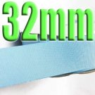#311 Blue Mist Color Black 32mm Wide 5 Yards Grosgrain Ribbon #6600-X5 Yards