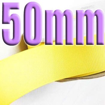 #640 Lemon Color 50mm Wide 5 Yards Grosgrain Ribbon #6600-X5 Yards