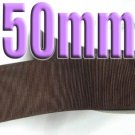 #850 Brown Color 50mm Wide 5 Yards Grosgrain Ribbon #6600-X5 Yards