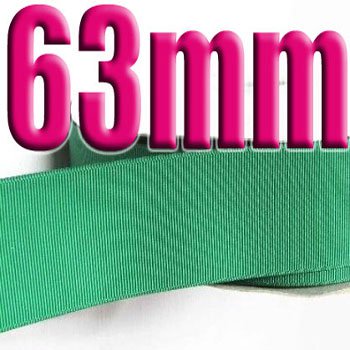 # 583 Parrot Green Color 63mm Wide 5 Yards Grosgrain Ribbon #6600-X5 Yards