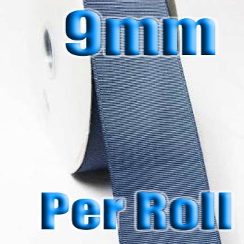 Smoke blue Color Grosgrain Ribbon Wholesale 9mm 100 Yards per Roll for Wedding Decorating #363
