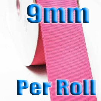 Hot Pink Color Grosgrain Ribbon Wholesale 9mm 100 Yards per Roll for Wedding Decorating #156