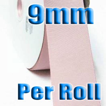 Sideshow Rose Color Grosgrain Ribbon Wholesale 9mm 100 Yards per Roll for Wedding Decorating#105