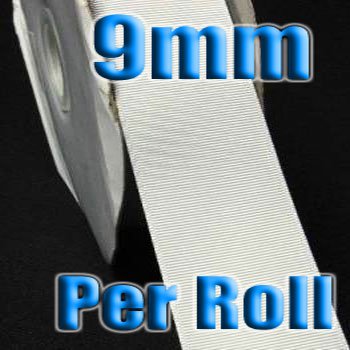 Off White Grosgrain Ribbon Wholesale 9mm 100 Yards per Roll for Wedding Decorating#000