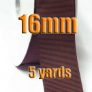 #868 Cappuccino Color 16mm Wide 5 Yards Craft Grosgrain Ribbon #6600-X5 Yards