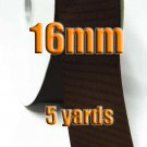 #860 Licorice Color 16mm Wide 5 Yards Craft Grosgrain Ribbon #6600-X5 Yards