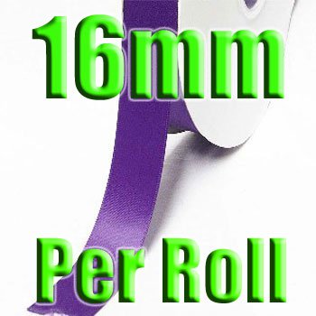# 465  Purple Color 16mm 100 Yards Double Faced Satin Ribbon #28800-XReel for Wholesale