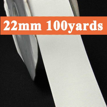 Off White Color #000 Grosgrain Ribbon Wholesale 22mm 7/8" 100 Yards per Roll for Wedding Decorating