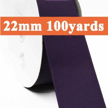 Shadow Purple Color #290 Grosgrain Ribbon Wholesale 22mm 7/8" 100 Yards per Roll for Wedding