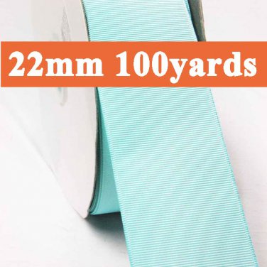Ocean Blue Color #322 Grosgrain Ribbon Wholesale 22mm 7/8" 100 Yards per Roll for Wedding