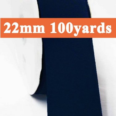 Ensign Blue Color #372 Grosgrain Ribbon Wholesale 22mm 7/8" 100 Yards per Roll for Wedding