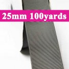Metal Grey Color #017 Grosgrain Ribbon Wholesale 25mm 1" 100 Yards per Roll for Wedding Decorating